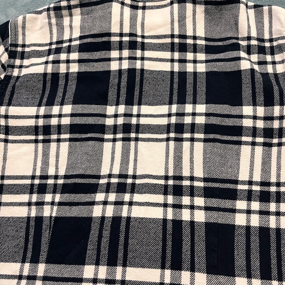 Chaps Men's Navy and White Plaid Shirt Jacket - Picture 6 of 6